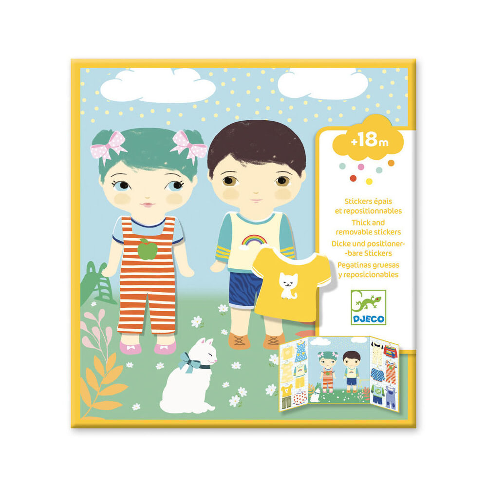 Djeco Clothes Stickers Set Kids/Children Art/Craft Activity Fun Play 18m+ (2 Pack) — image 3