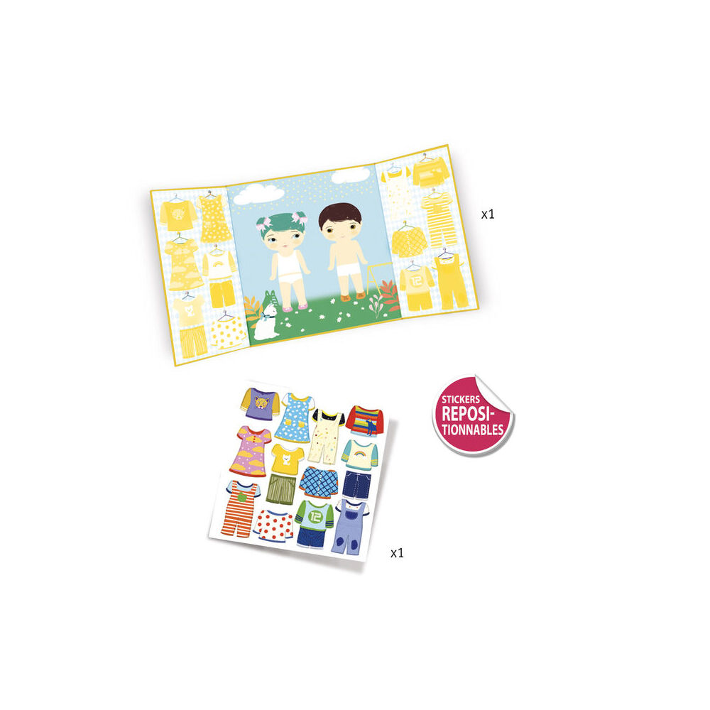 Djeco Clothes Stickers Set Kids/Children Art/Craft Activity Fun Play 18m+ (2 Pack) — image 4