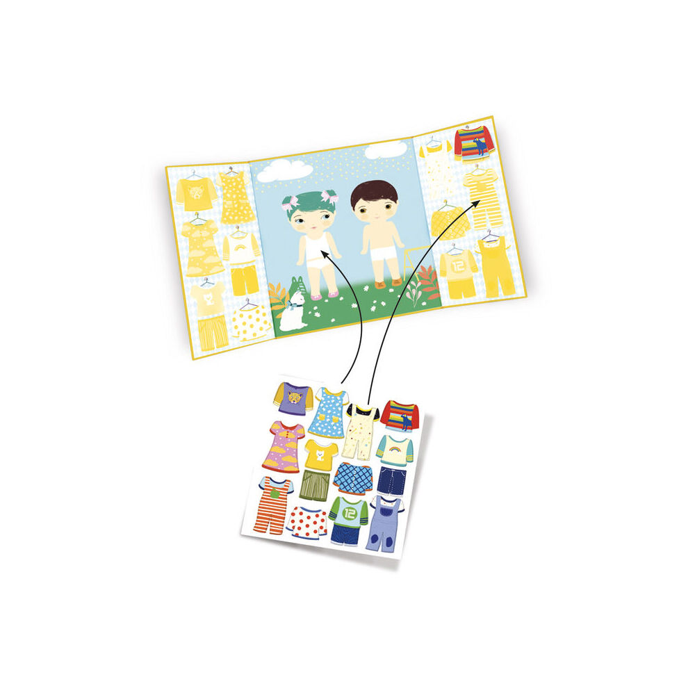 Djeco Clothes Stickers Set Kids/Children Art/Craft Activity Fun Play 18m+ (2 Pack) — image 5