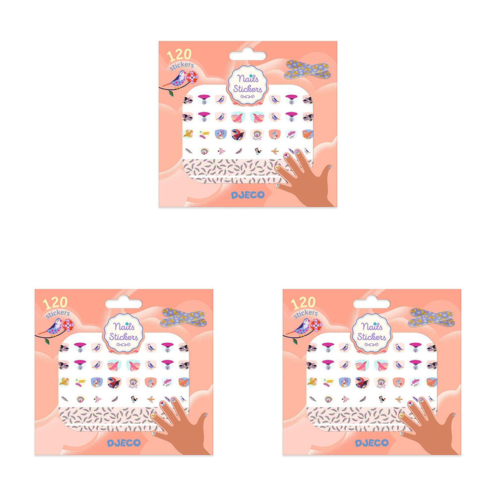 Djeco Feather Nail Stickers Kids/Children Adhesive Manicure Art 4y+ (360 Pieces)