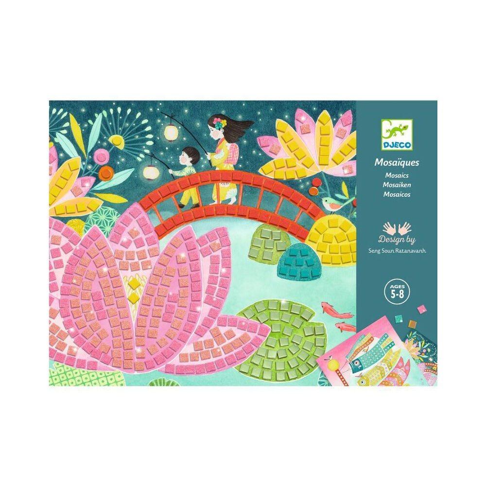 Djeco 5y+/28x21cm Kyto Japan Adhesive Foam Mosaics Kids Activity Craft Kit