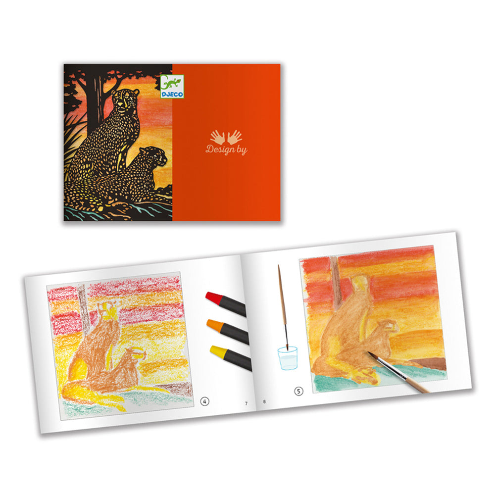 Djeco Backlight Watercolour Workshop Educational Kids Creative Art Book 6y+ — image 5