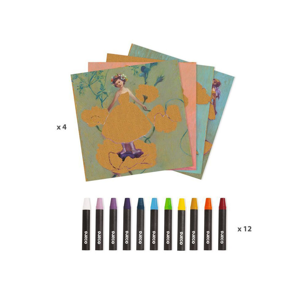 Djeco Inspired By The Ballerina-Edgar Degas-Wax Crayons Kids Oil Pastel Set 8y+ — image 2