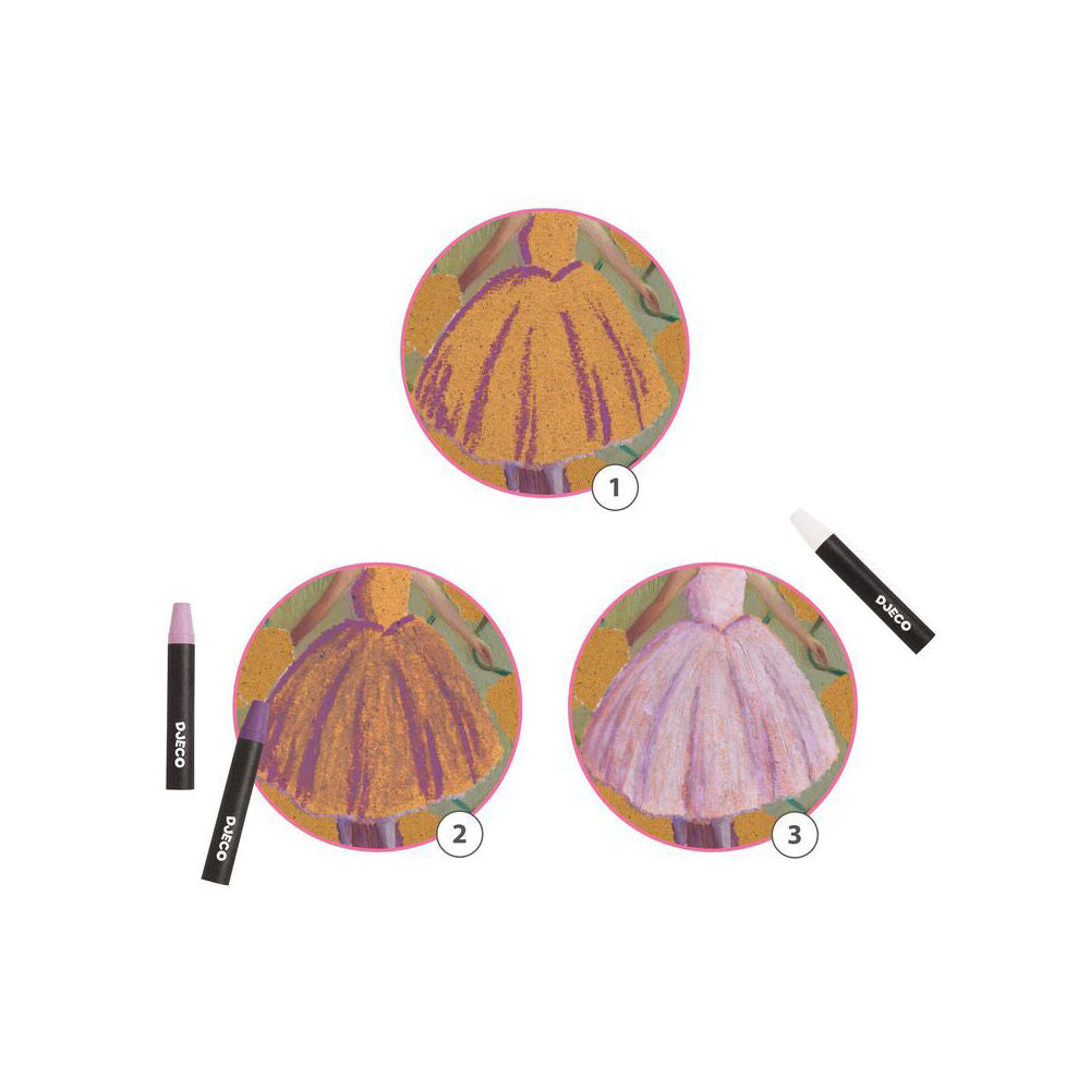 Djeco Inspired By The Ballerina-Edgar Degas-Wax Crayons Kids Oil Pastel Set 8y+ — image 3