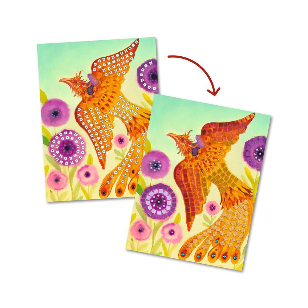 Djeco DIY Creative Craft Kit Set 6y+ Kids Mythical Creatures Collage Mosaic — image 5