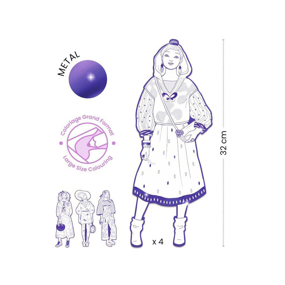 Djeco Zaho & Friends Les Demoiselles Kids/Children Colouring Art Kit 6y+ — image 3