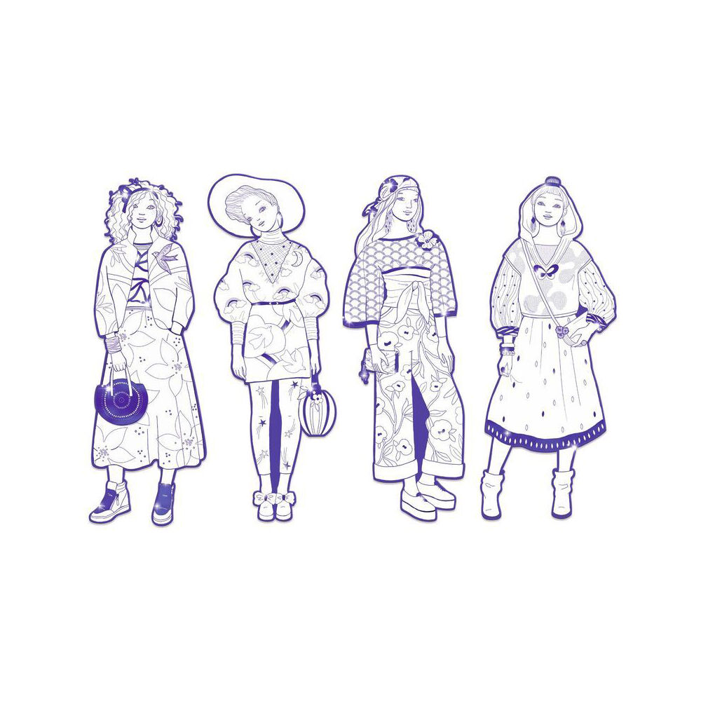 Djeco Zaho & Friends Les Demoiselles Kids/Children Colouring Art Kit 6y+ — image 2
