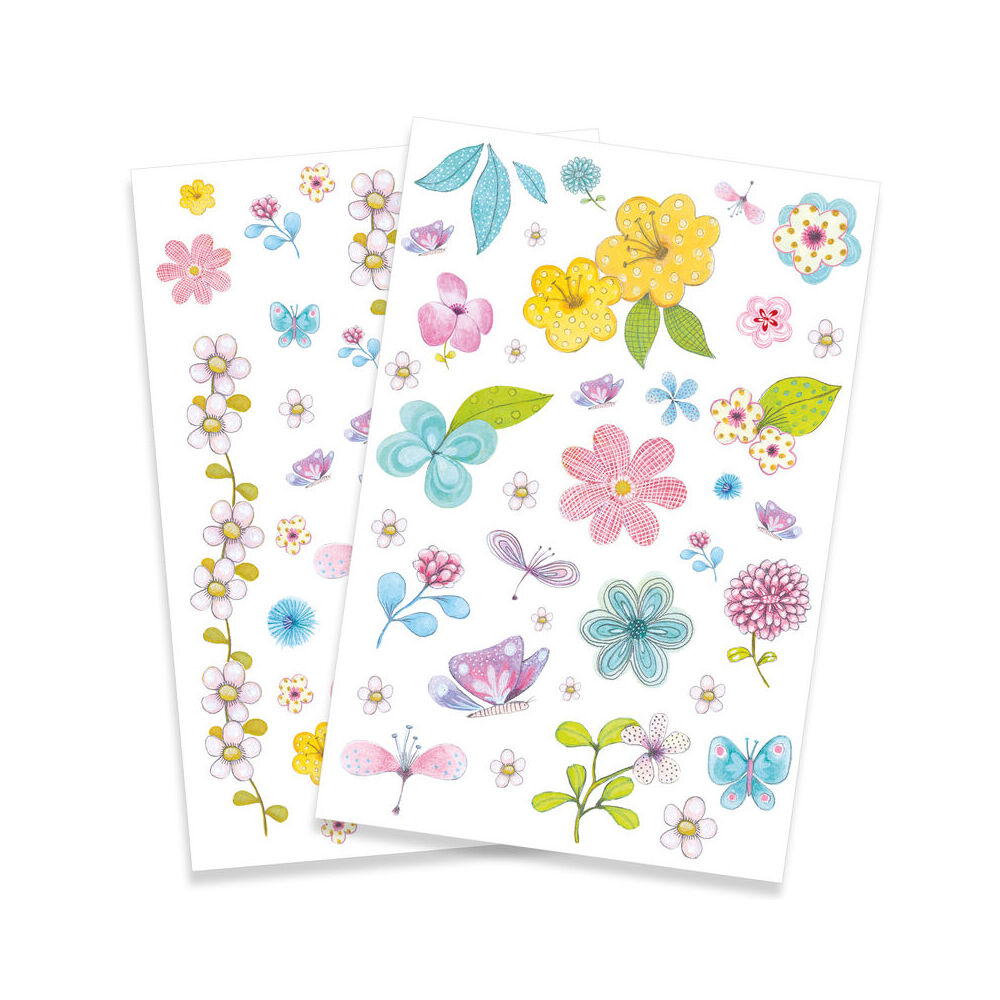 Djeco Fair Flowers Of The Field Temporary/Fake Tattoos Sticker Kids 3y+ (50 Pieces) — image 4