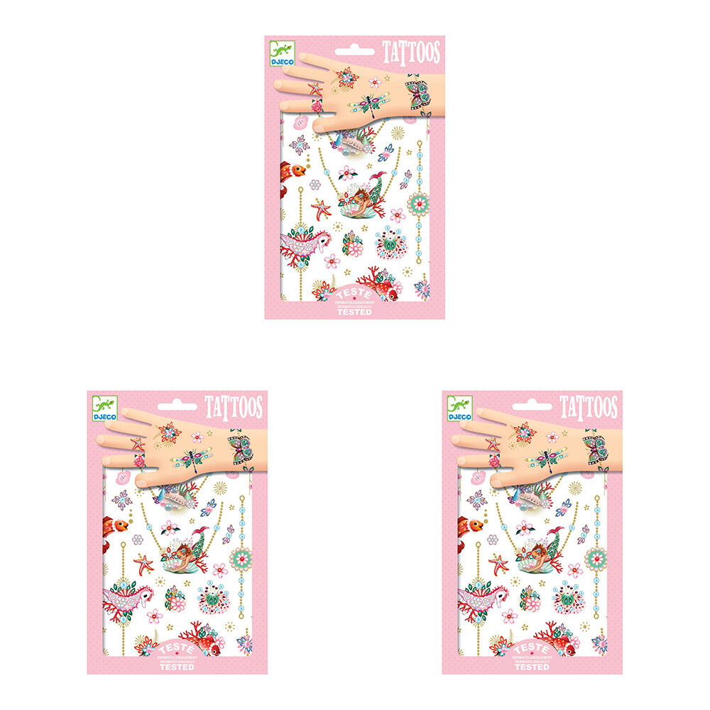 Djeco Fiona's Jewels Temporary/Fake Tattoos Sticker Fun Party Kids 3y+ (150 Pieces)