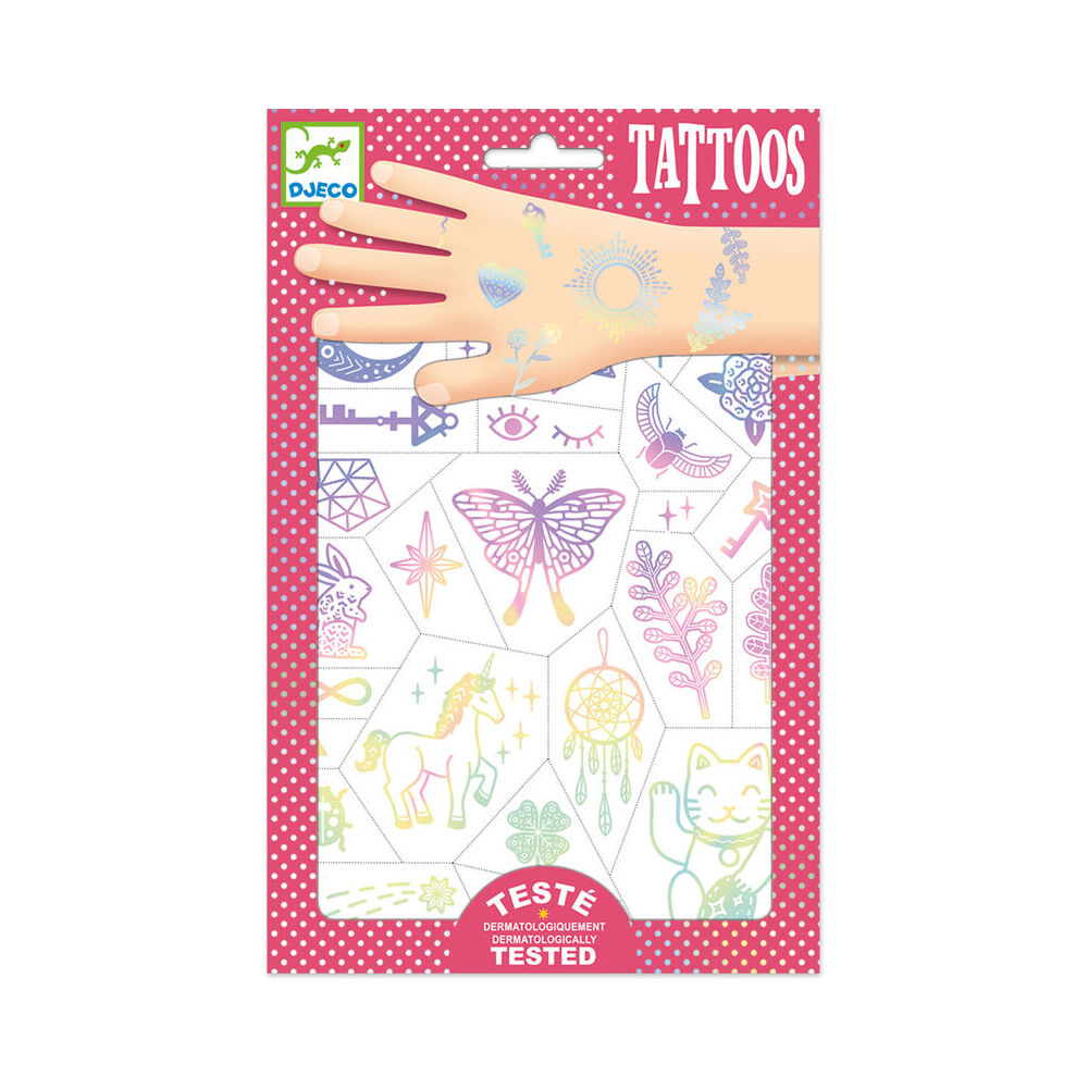 Djeco Lucky Charms Temporary/Fake Tattoos Sticker Fun Party Kids 3y+ (150 Pieces) — image 2