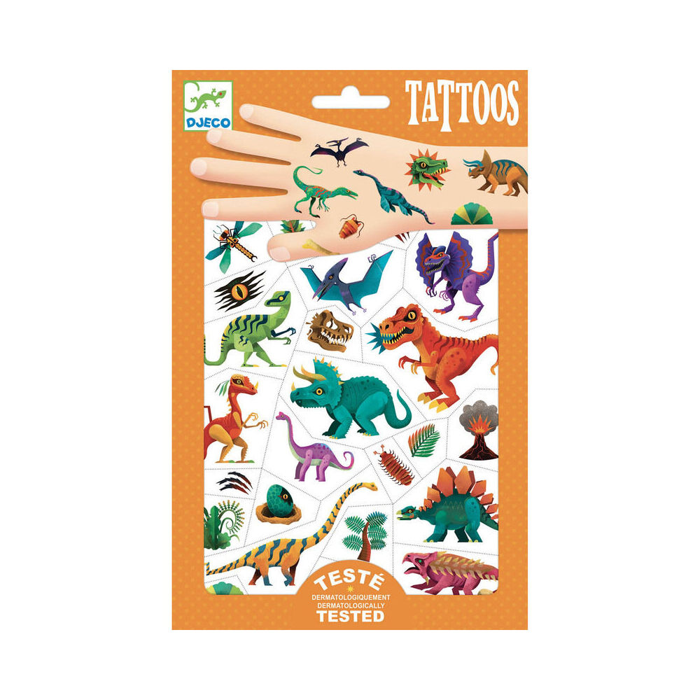 Djeco Dino Club Temporary/Fake Tattoos Sticker Party Kids/Children 3y+ (150 Pieces) — image 2
