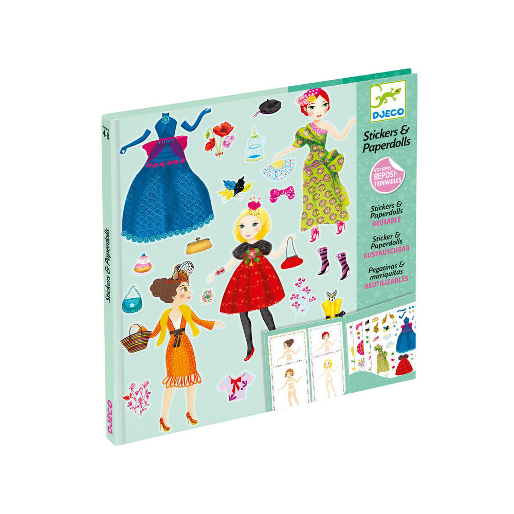 Djeco Massive Fashion Stickers & Paper Dolls Reusable Set Kids Craft 6y+ (2 Pack) — image 6