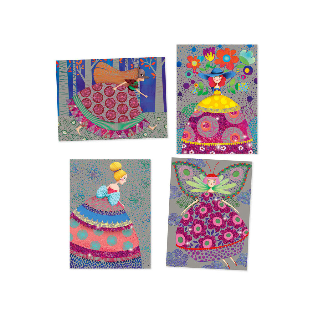Djeco The Beauties' Ball Scratch Cards w/ Stylus Activity Kit Kids 6y+ (4 Pieces) — image 3