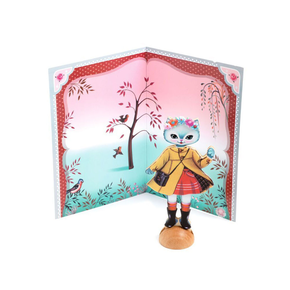 Djeco Little Wardrobe Paper Doll Dress Up Collage Activity Set Kids 3y+ (9 Pieces)