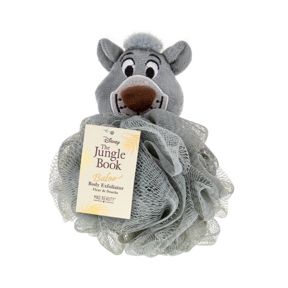 Disney The Jungle Book Baloo Body Exfoliator Shower Loofah Puff Grey (2 Pack) — image 2