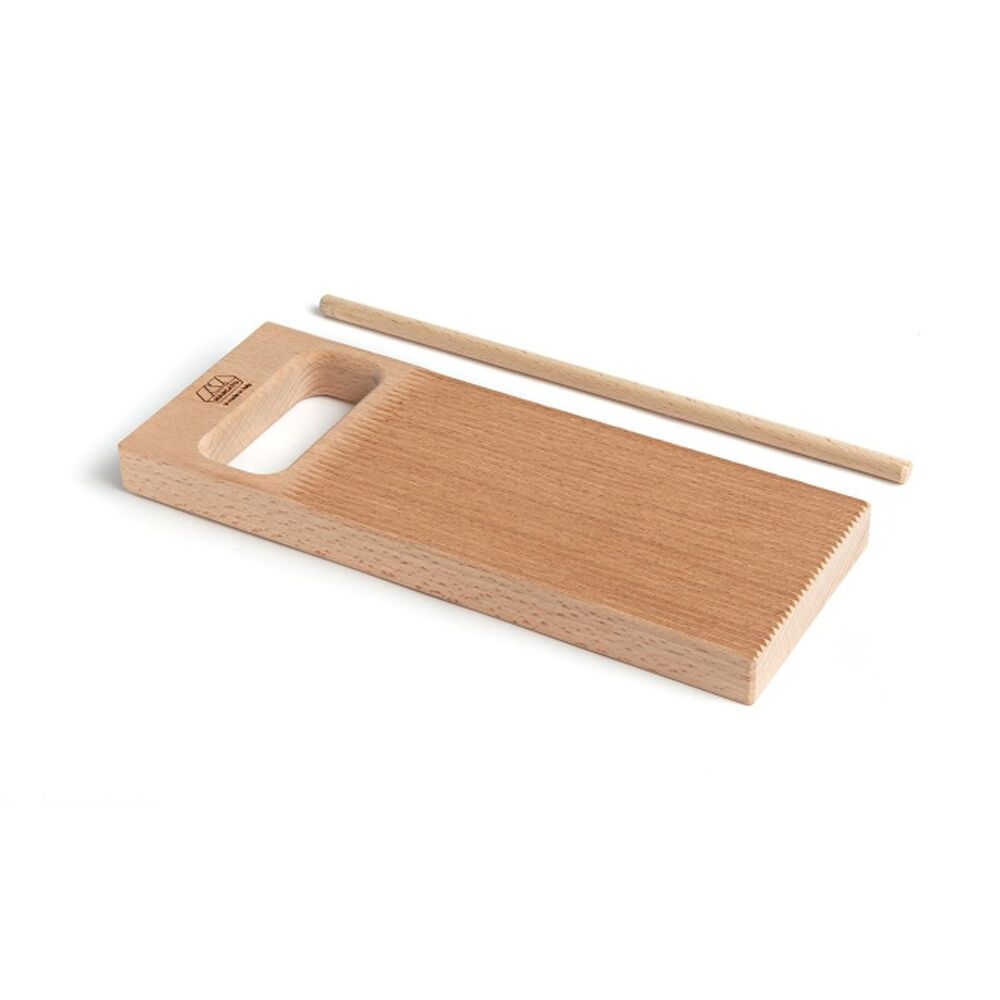 Marcato Wooden Gnocchi Rolling Board w/Garganelli Stick Pasta Making Accessory — image 2