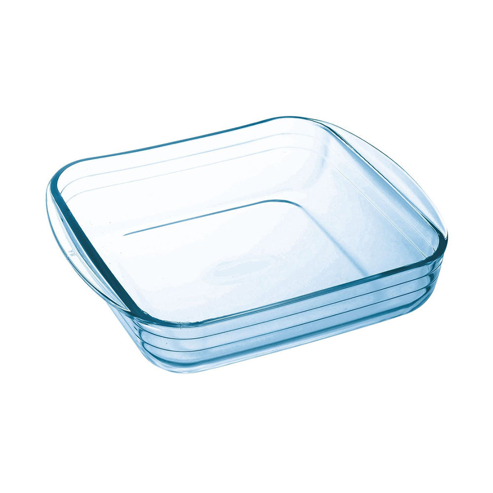 Ô Cuisine O Cuisine 25cm/2.5L Square Glass Roaster Dish Oven Roast Kitchen Cookware Clear