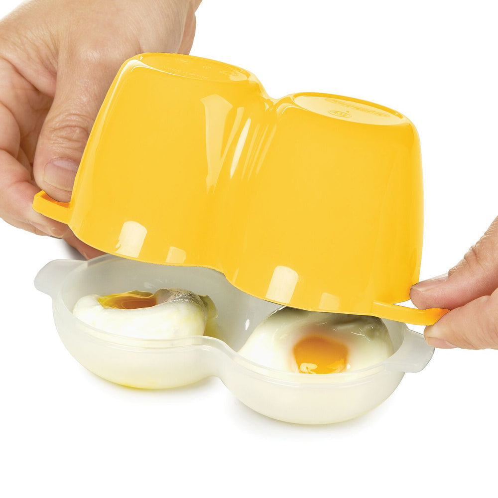 Progressive Prep Solutions Microwave Poach Perfect 2-Egg Cooker/Steamer Yellow — image 3