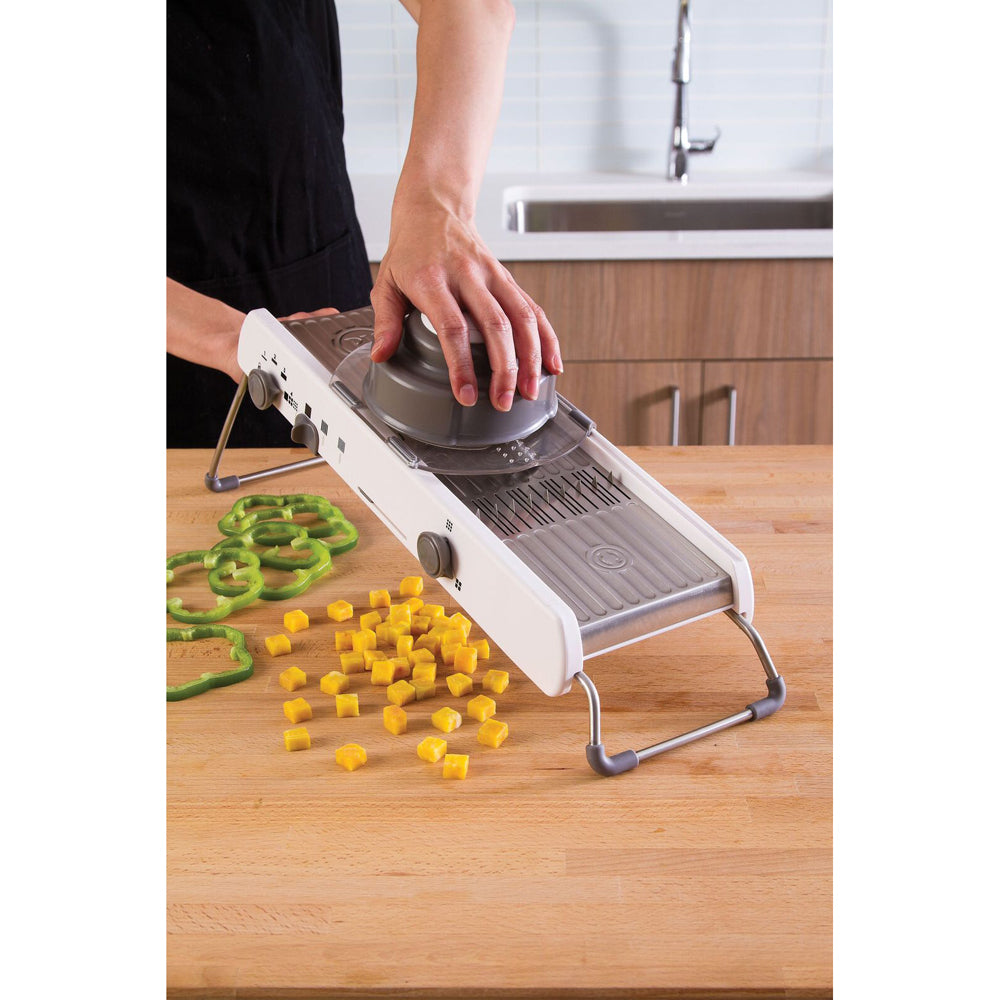 Progressive PL8 Professional Vegetable Cubing Mandoline w/ Adjustable Blades WHT — image 7