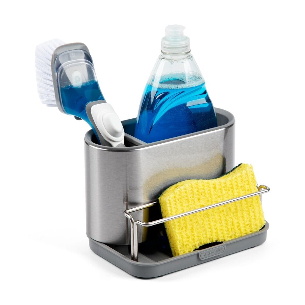 Progressive Stainless Steel Adjustable Sink Caddy Kitchen Organiser Non-Slip — image 4