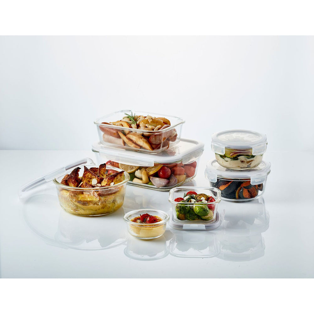 Locknlock 630ml Euro Rectangle Borosilicate Glass Food Container w/ Lid Clear (2 Pack) — image 4