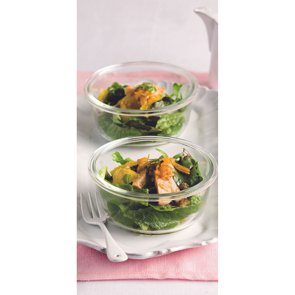 Locknlock 650ml Euro Round Borosilicate Glass Food Container Storage w/ Lid CLR — image 2