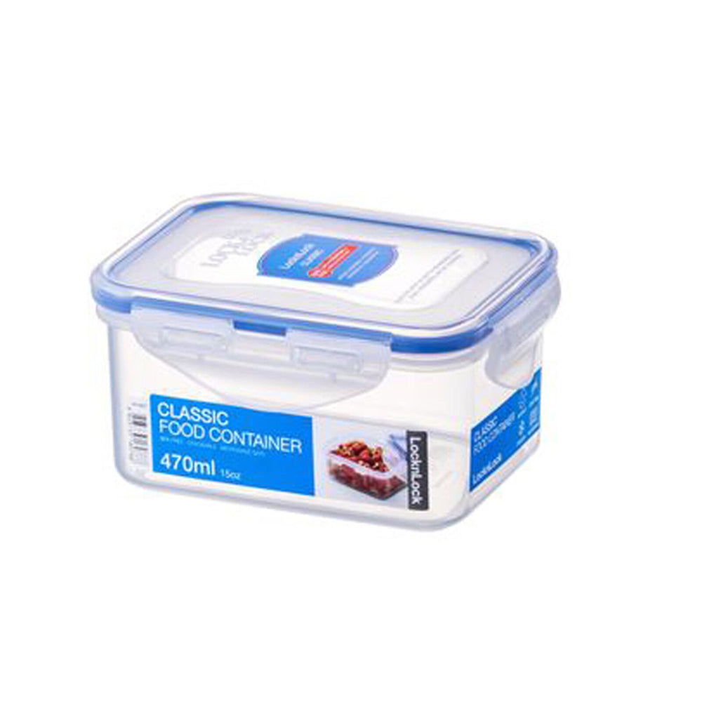 Locknlock 470ml Airtight Classic Rectangle Food Storage Container Short Clear