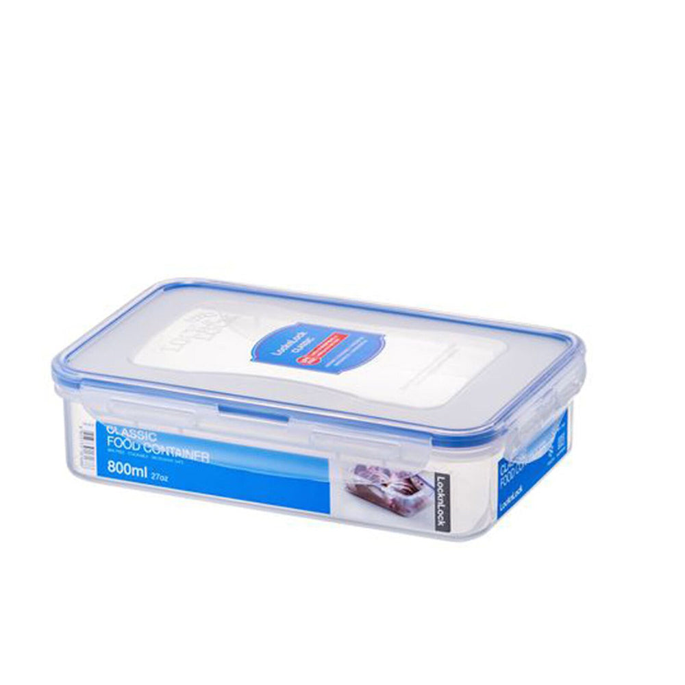 Locknlock 800ml Airtight Classic Rectangle Food Storage Container Short Clear (2 Pack) — image 2