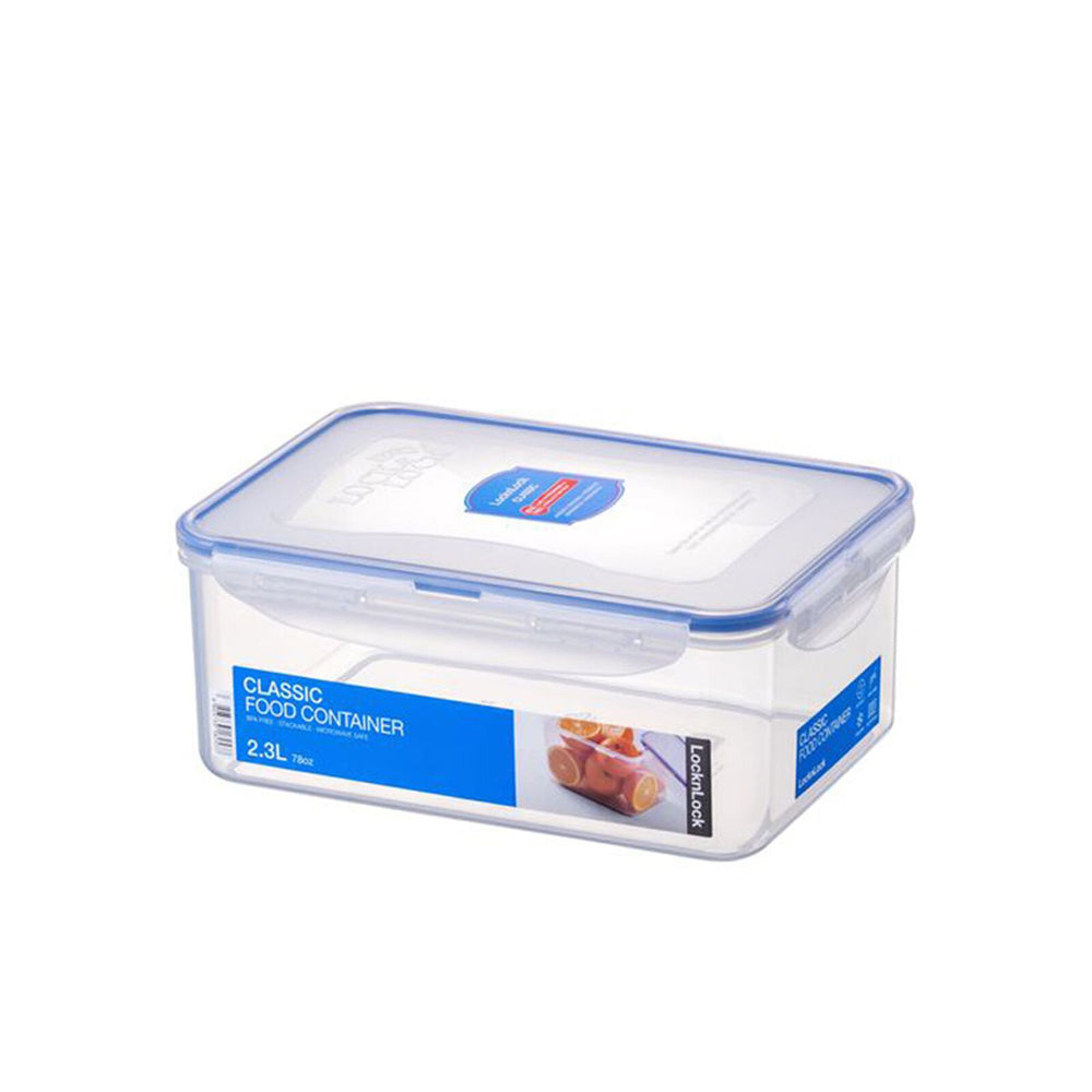 Locknlock 2.3L Airtight Classic Rectangle Food Storage Container Tall Clear