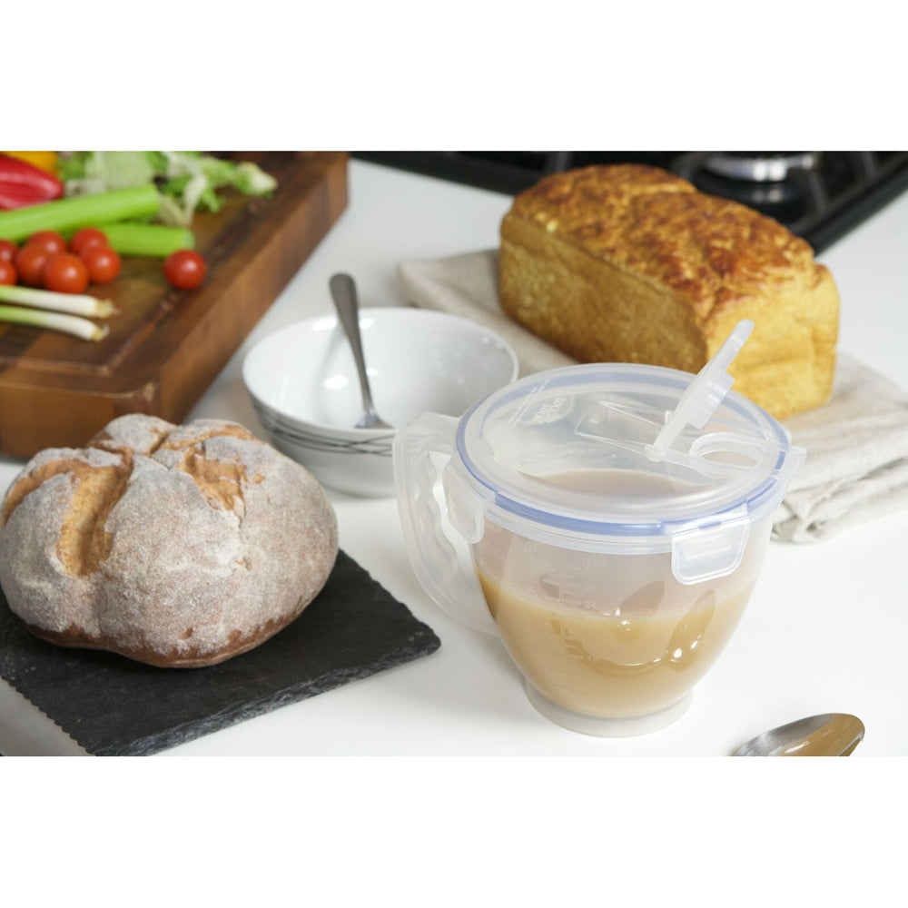 Locknlock 1L Classic Airtight Measuring Cup w/ Flip Cap Lid Container Clear — image 5