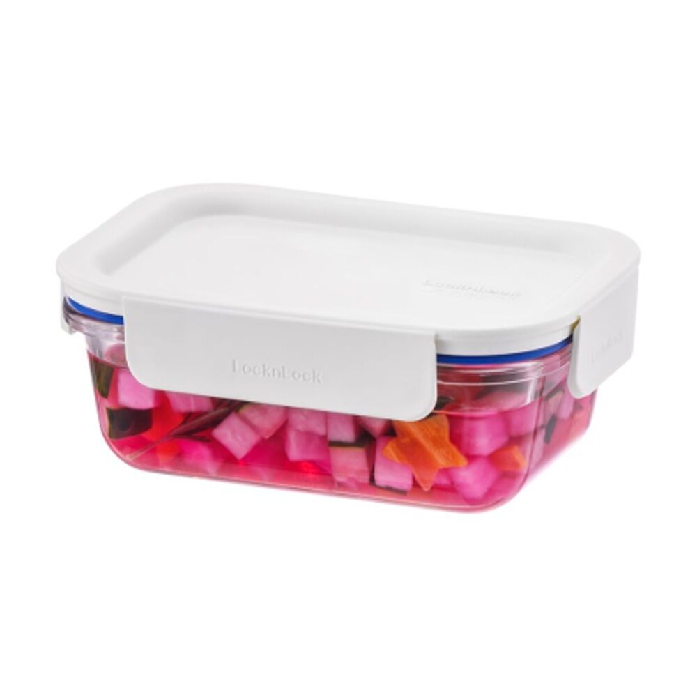 Locknlock 160ml White Lid Clear Glass Food Storage Container Microwave Safe
