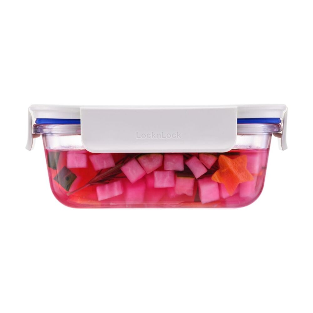 Locknlock 160ml White Lid Clear Glass Food Storage Container Microwave Safe — image 2