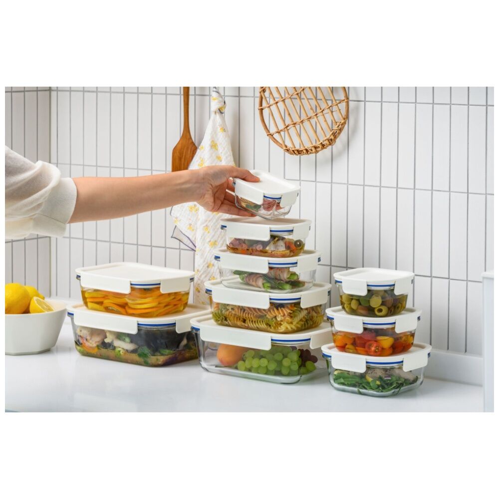 Locknlock 160ml White Lid Clear Glass Food Storage Container Microwave Safe — image 5
