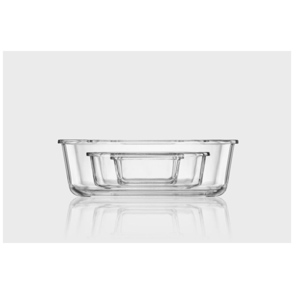 Locknlock 380ml White Lid Clear Glass Food Storage Container Microwave Safe — image 2