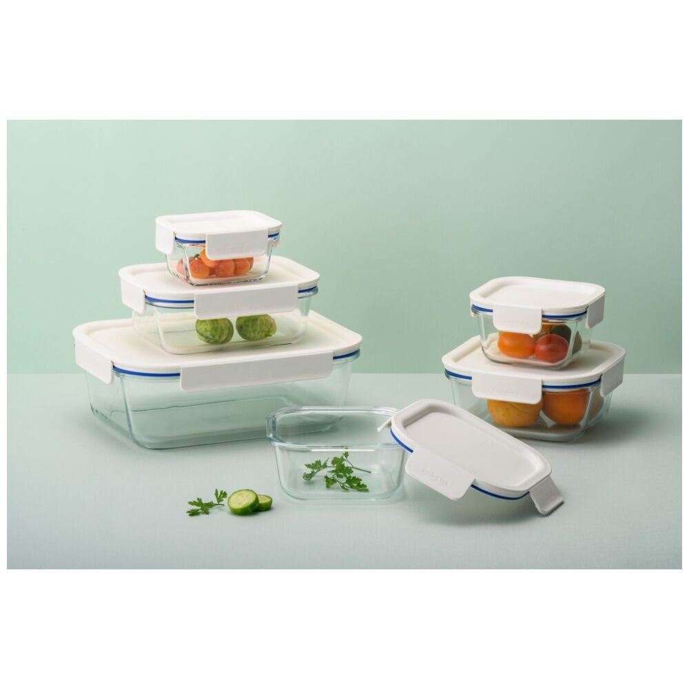 Locknlock 500ml White Lid Clear Glass Food Storage Container Microwave Safe — image 6