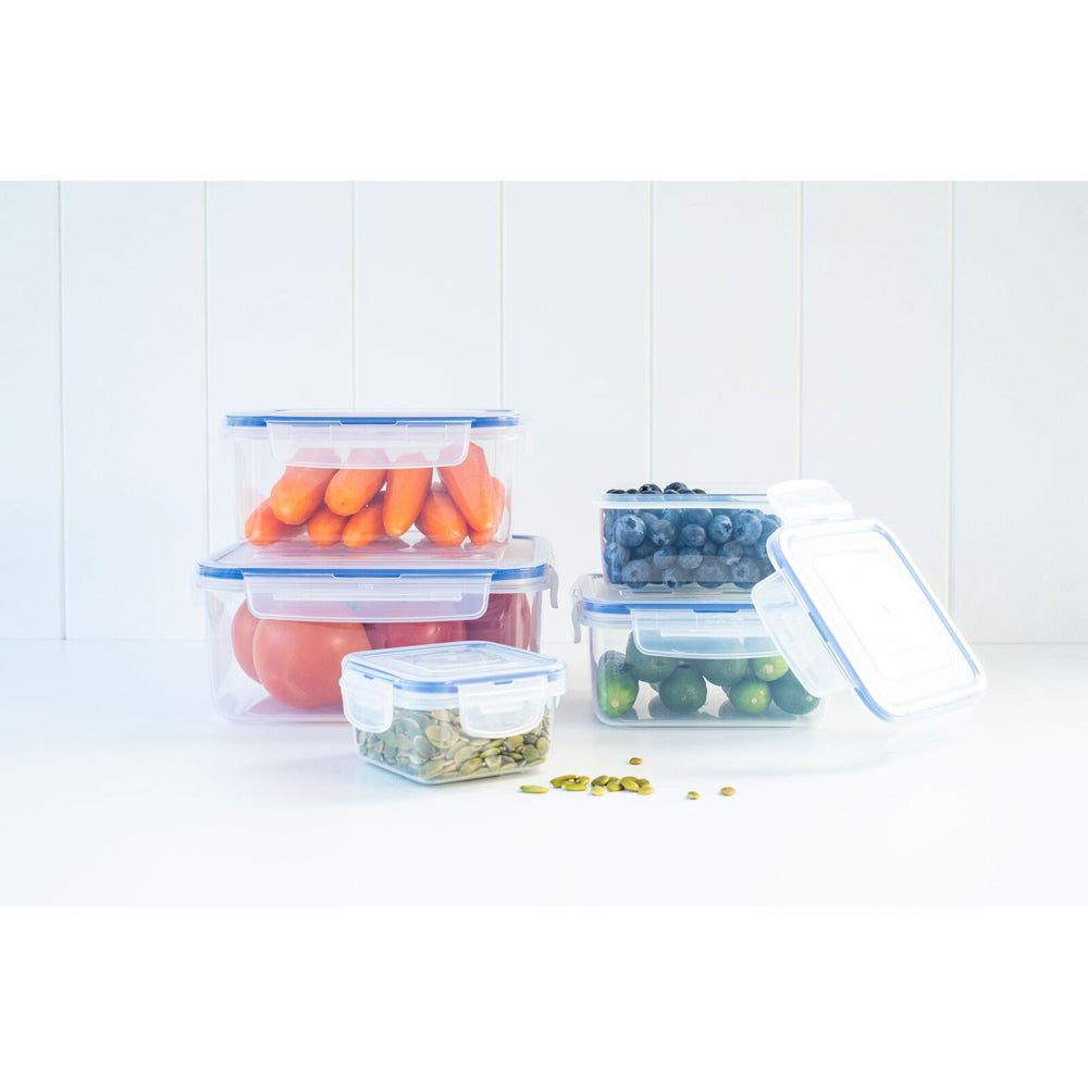 Locknlock Airtight Classic Square Food Storage Container Organiser Set Clear (5 Pack) — image 9
