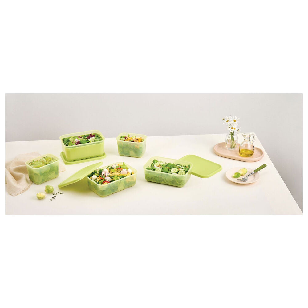 Wahu LocknLock Fresh Block 640ml Food Storage Container Set 14.6x10.3cm Green (2 Pieces) — image 6