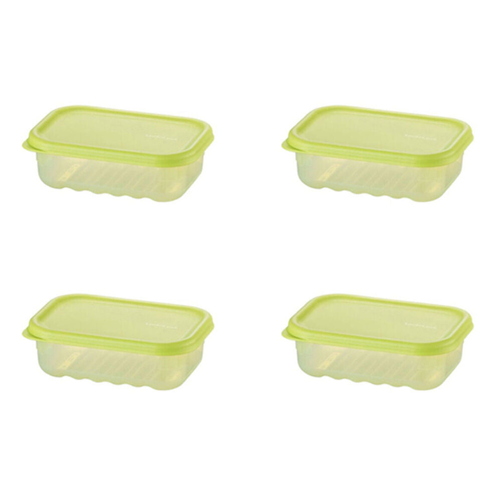 Wahu 2pc LocknLock Fresh Block 760ml Food Storage Container Set 20.6x14.6cm Green (2 Pack)