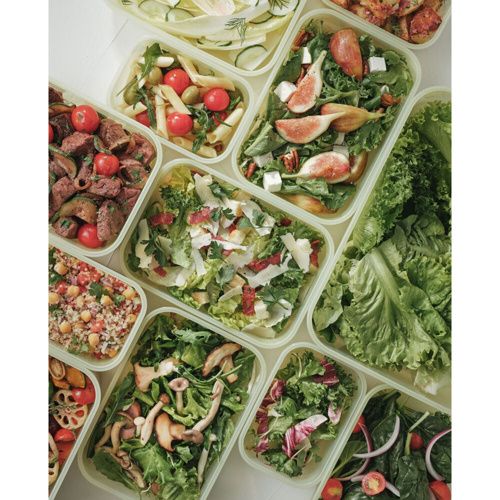 Wahu 2pc LocknLock Fresh Block 760ml Food Storage Container Set 20.6x14.6cm Green (2 Pack) — image 6