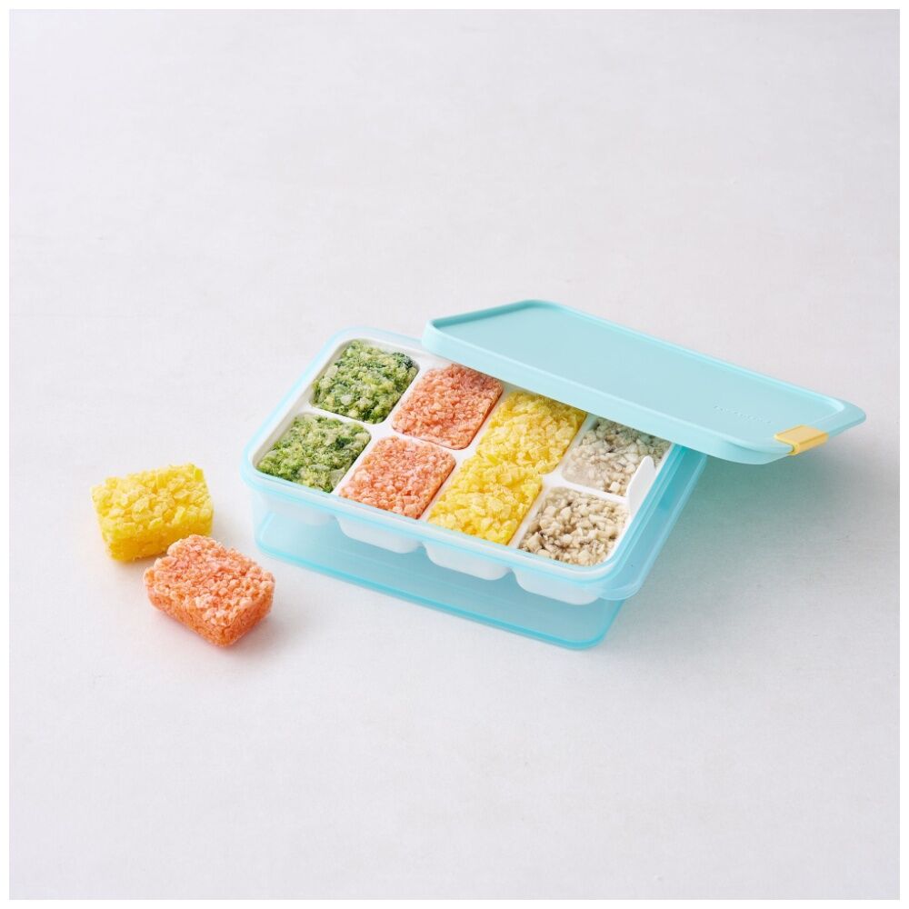 Locknlock Freezer Fit Food Container Microwave Safe w/45ml Divide 1.65L Blue (4 Pack) — image 5