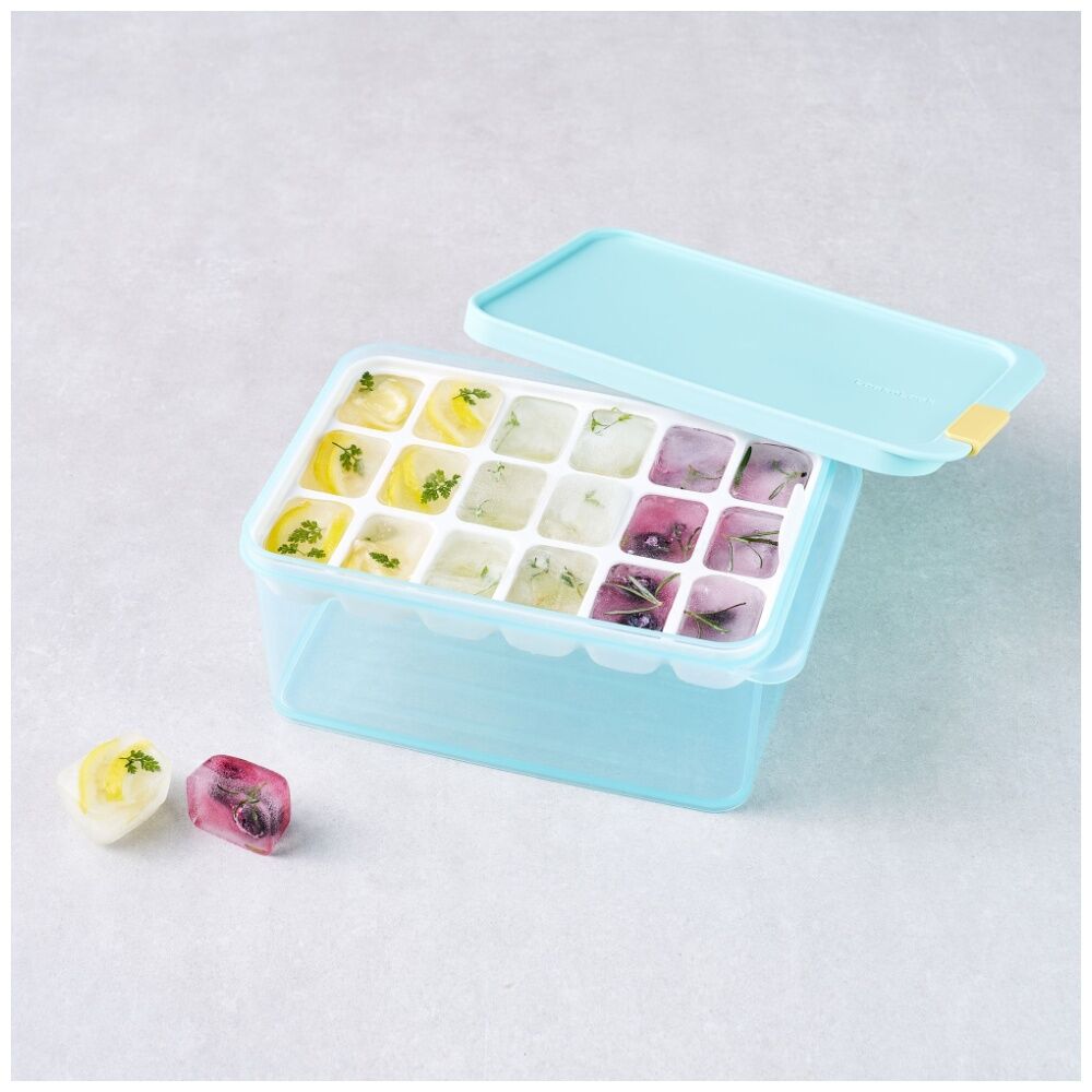 Locknlock 1.65L Blue Freezer Fit Food Container Microwave Safe w/15ml Divider — image 3