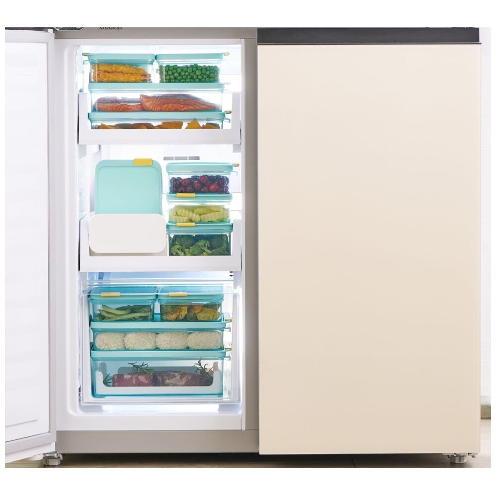 Locknlock Freezer Fit Food Container Microwave Safe w/15ml Divide 1.65L Blue (2 Pack) — image 5