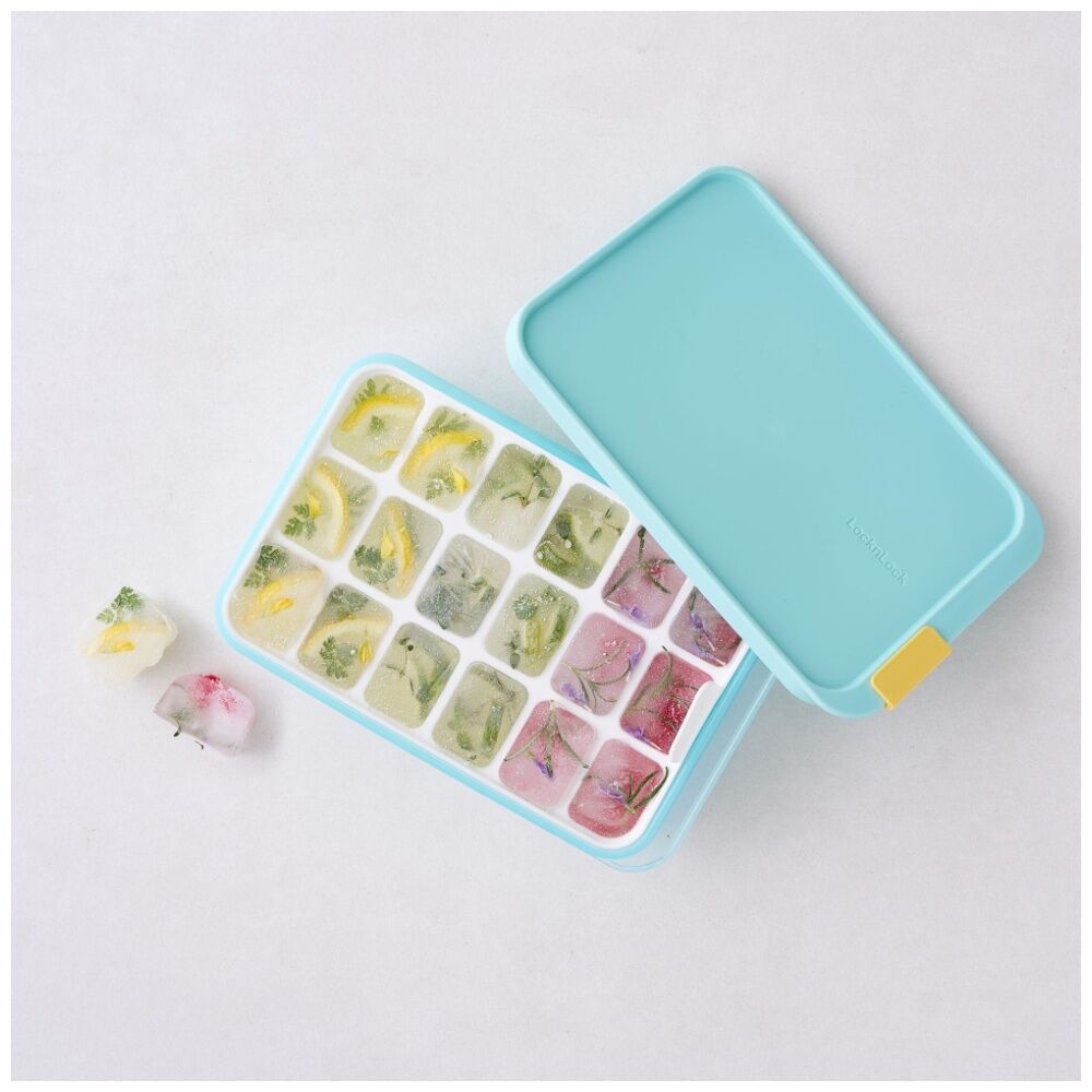 Locknlock Freezer Fit Food Container Microwave Safe w/15ml Divide 1.65L Blue (2 Pack) — image 7