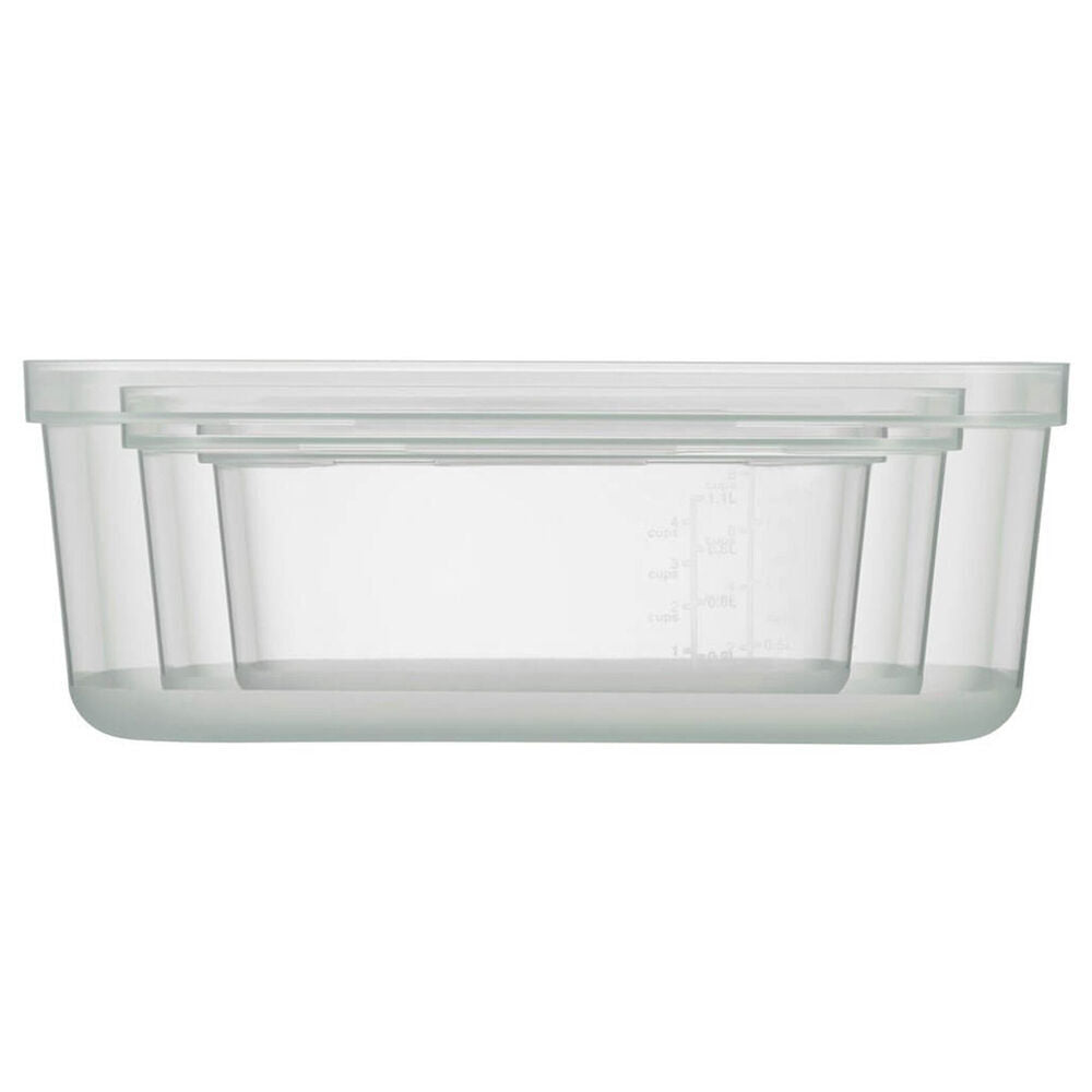 Wahu 3pc LocknLock Nestopia Silicone Food Stoarage Container Set 500ml/920ml/1.6L (2 Pack) — image 3