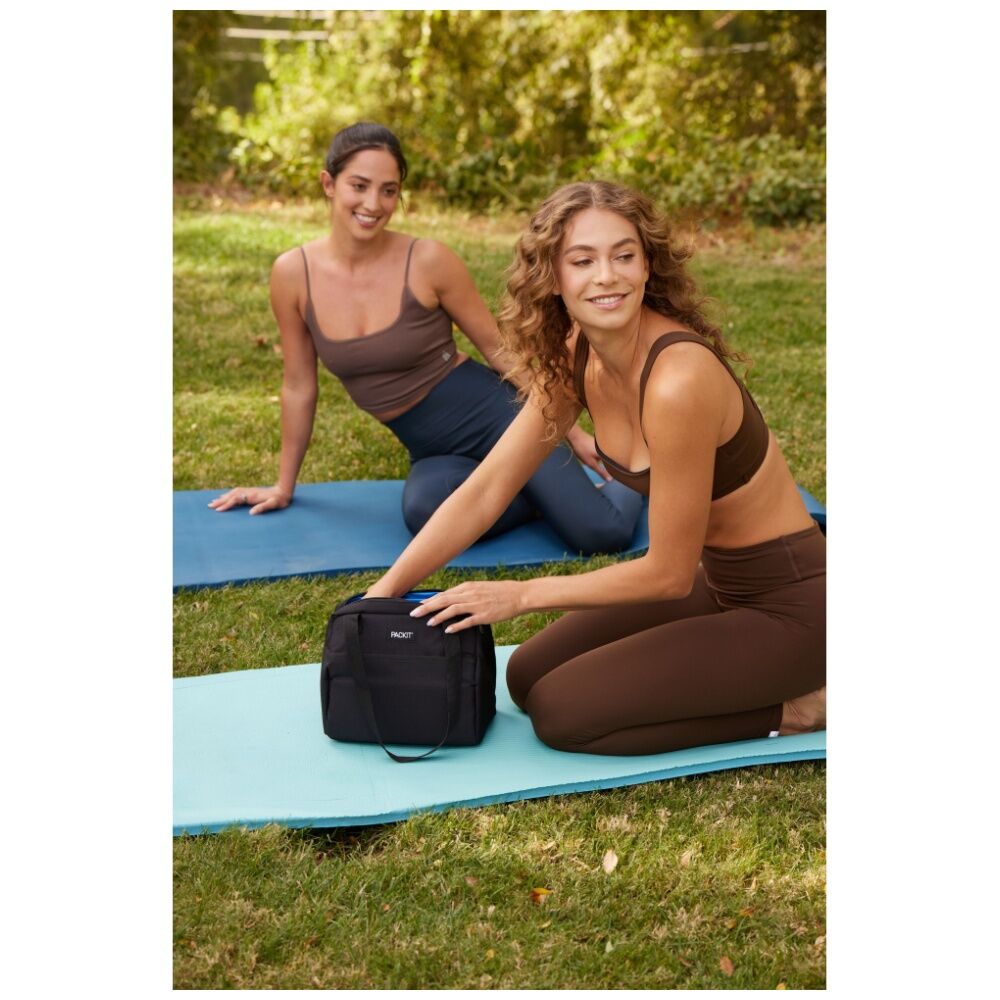 Packit Black Insulated Freezable Gel Lined Hampton Lunch Tote Bag School/Work — image 4