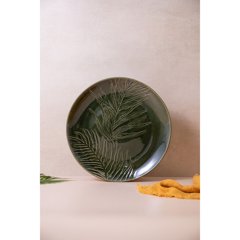 Mikasa Jardin Stoneware Everyday Dining Round Serving Platter, 35.5cm - Green — image 2