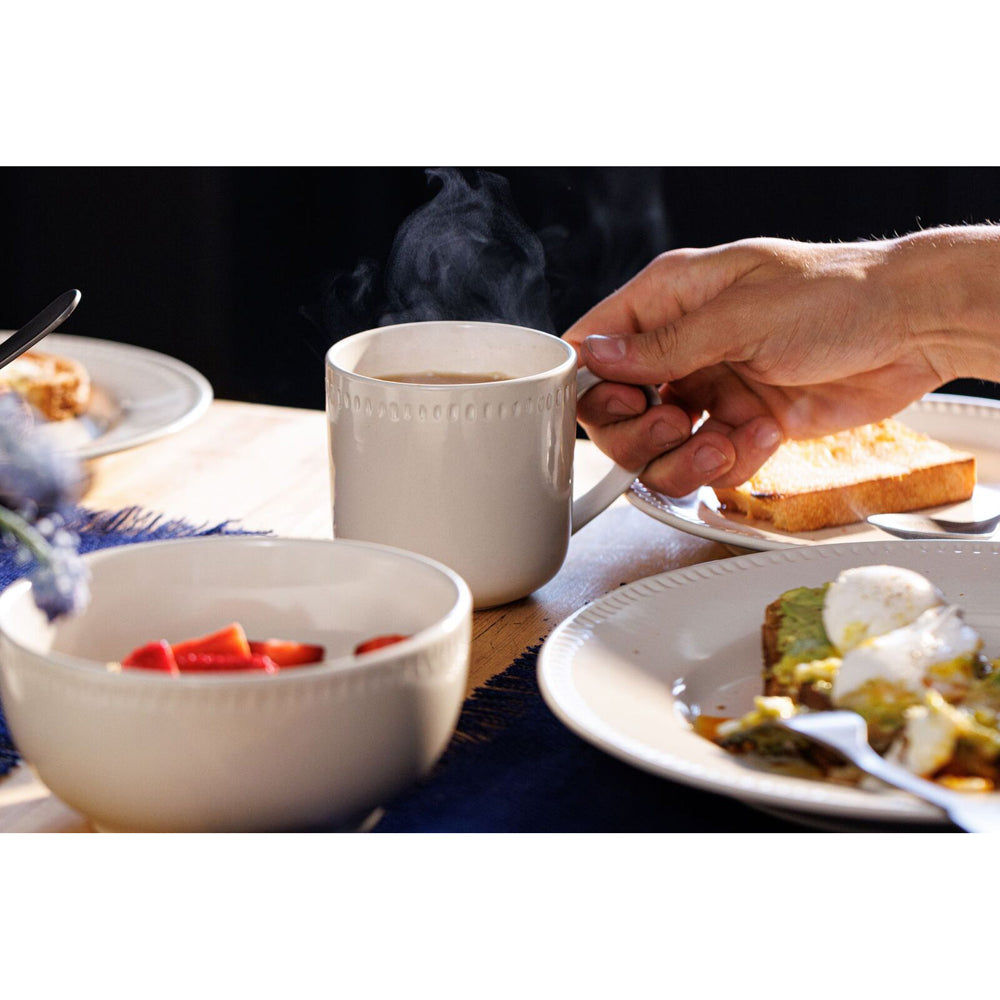 Mikasa Cranborne Stoneware Everyday Dining Mug/Cup Set, 320ml - Cream (4 Pieces) — image 6