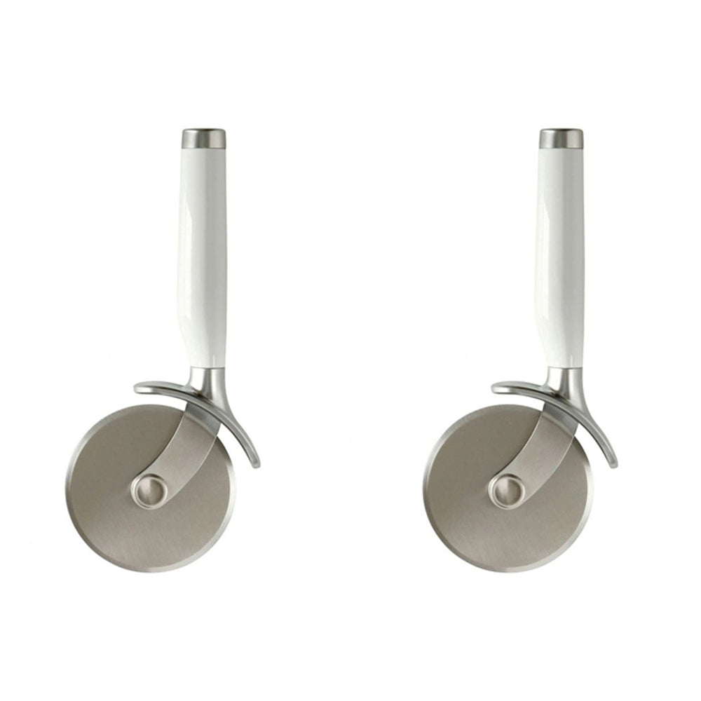 Kitchenaid Stainless Steel Pizza Wheel Slicer - White (2 Pack)