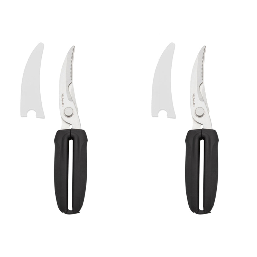 Kitchenaid Poultry Shears Stainless Steel Scissors 22.5cm - Black (2 Pack)