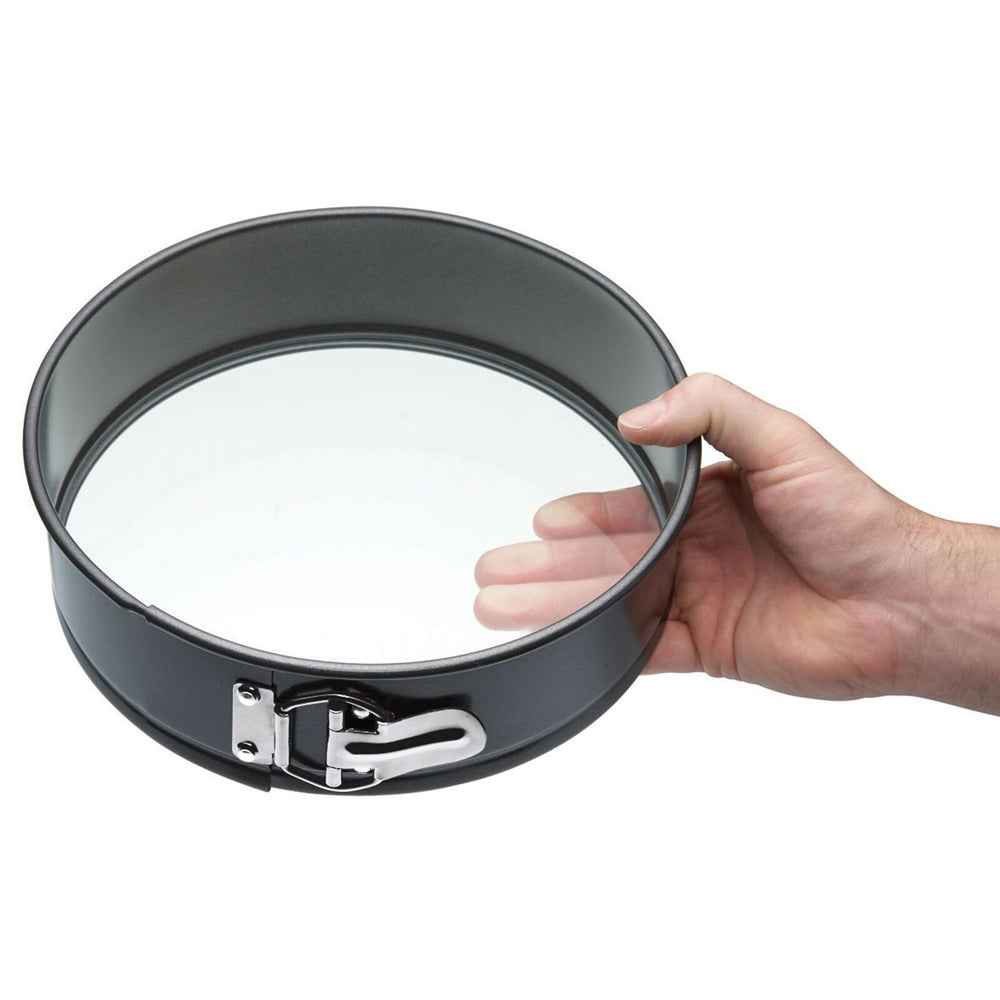 Mastercraft 25cm Springform Non-Stick Round Glass Base Cake Pan Baking Black — image 2
